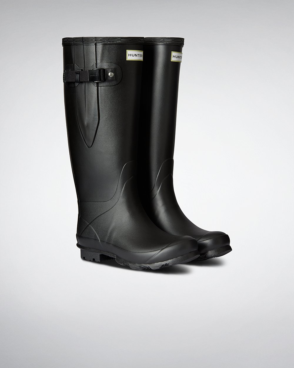 Women Hunter Norris Field | Wide Fit Rain Boots Black | NZ-18946-QGAP